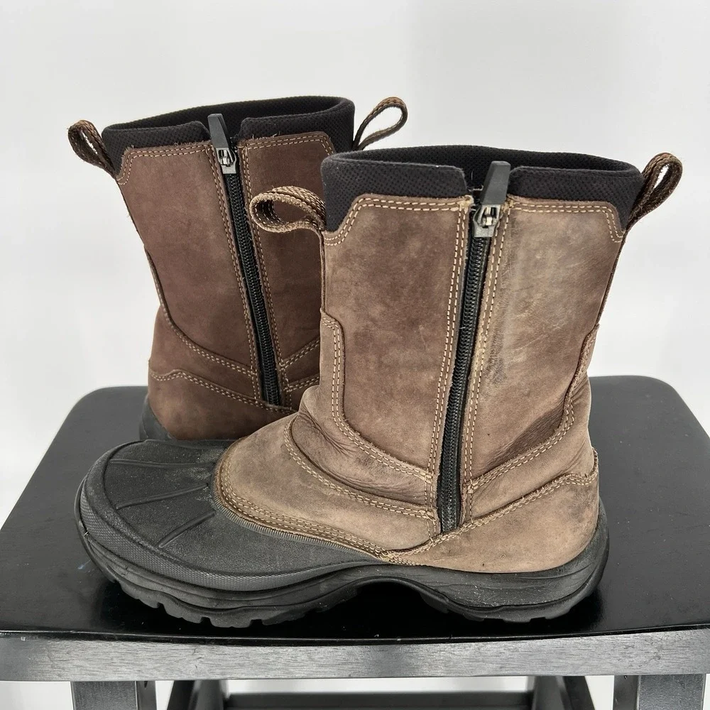 Brown LL Bean Mens Storm Chaser Boots‎ Side Zip TEK 2.5 Size 7 M